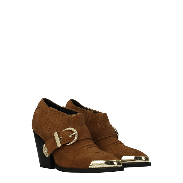 Brown Leather Ankle Versace Jeans
