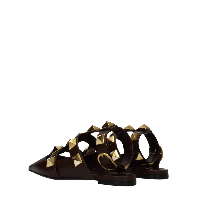 Brown Leather Sandal Valentino Garavani