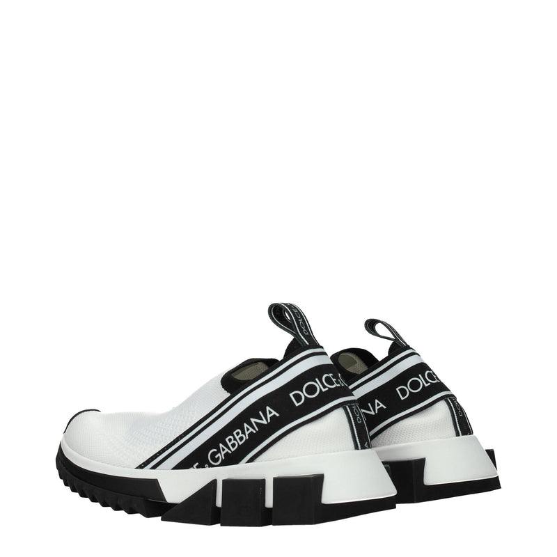 White Fabric Sneakers Dolce & Gabbana
