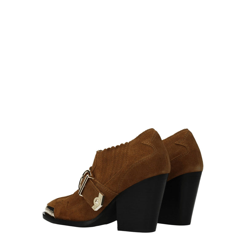 Brown Leather Ankle Versace Jeans