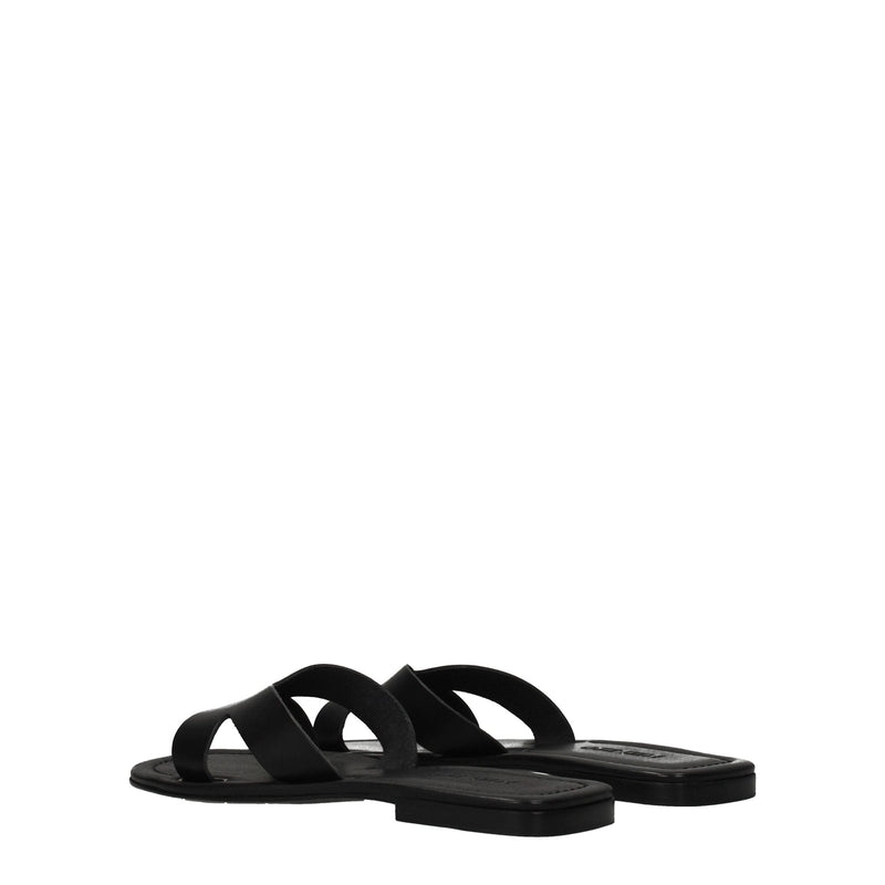 Black Leather Slipper Kenzo