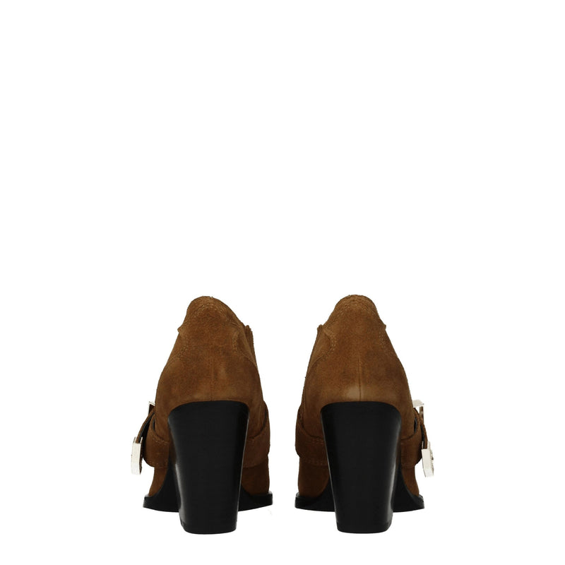 Brown Leather Ankle Versace Jeans