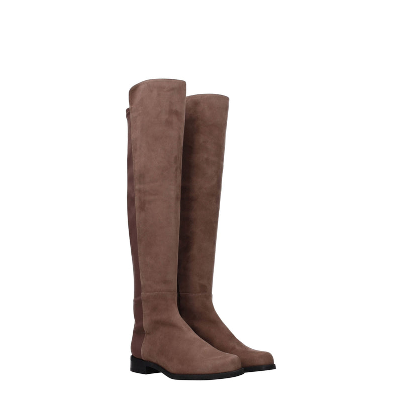 Brown Leather Boot Stuart Weitzman