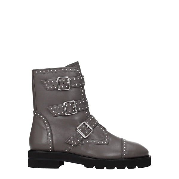 Gray Leather Ankle Stuart Weitzman
