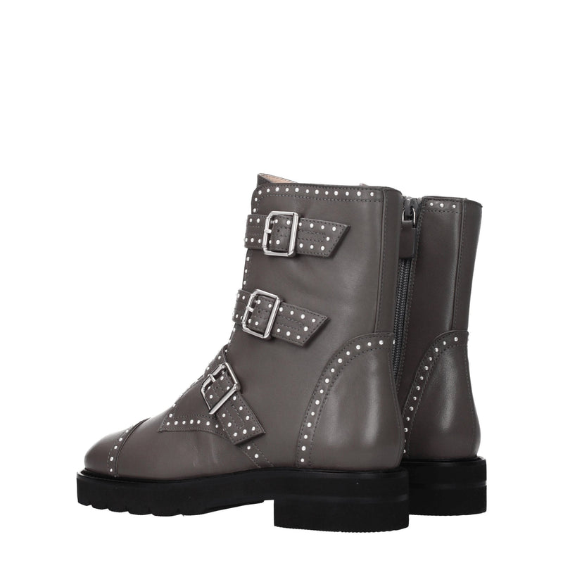Gray Leather Ankle Stuart Weitzman