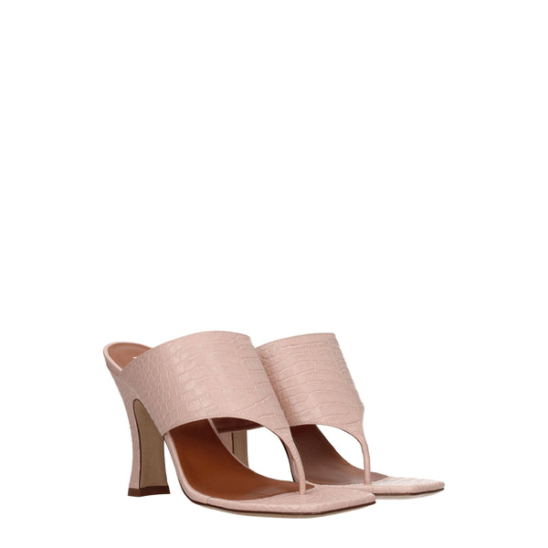 Pink Leather Sandal Paris Texas