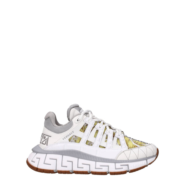 White Leather Sneakers Versace