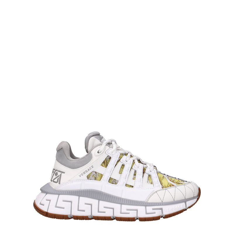 White Leather Sneakers Versace
