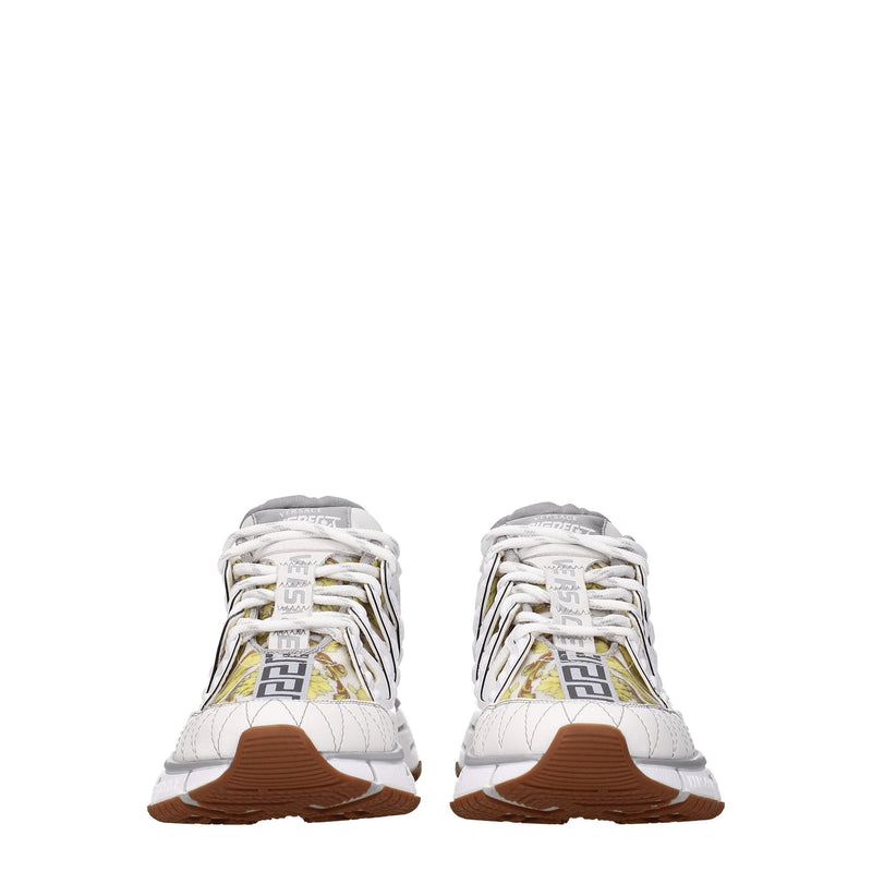 White Leather Sneakers Versace