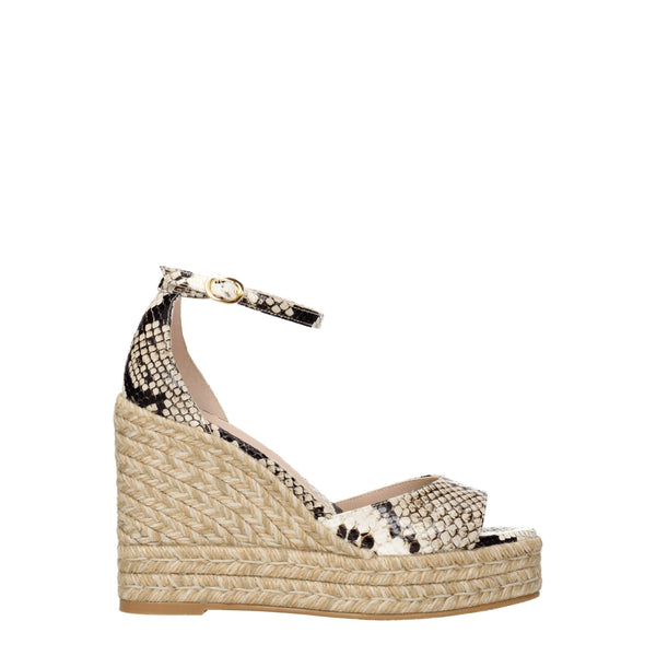 Beige Leather Wedge Stuart Weitzman