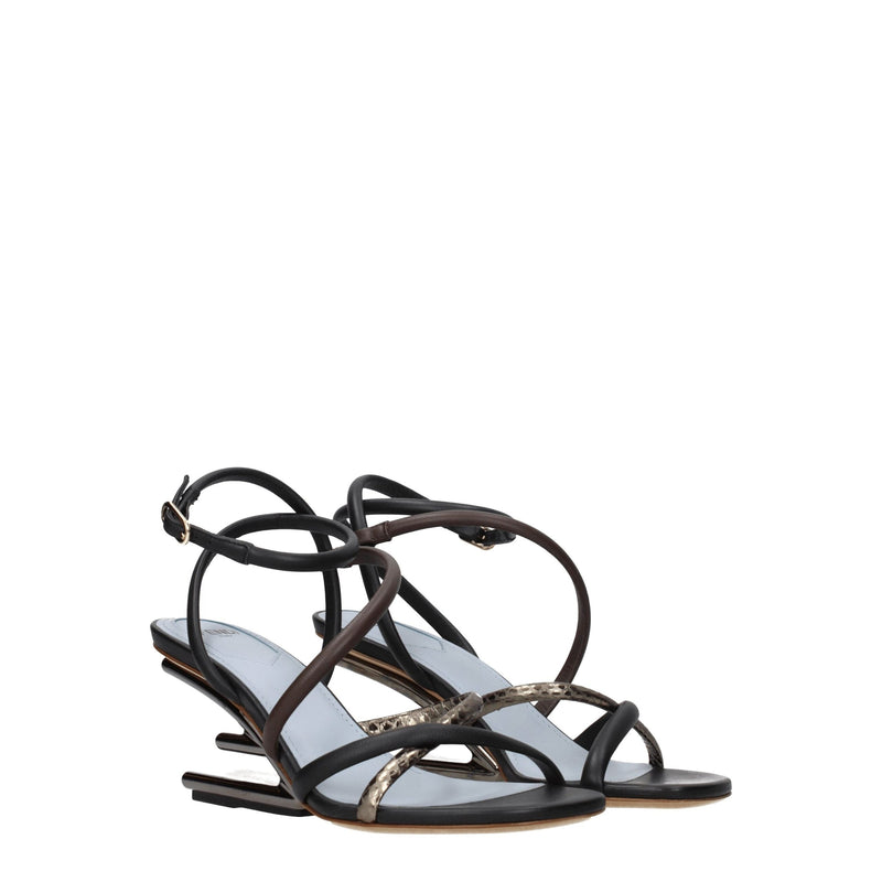 Multicolor Leather Sandal Fendi