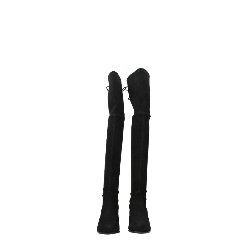 Black Leather Over The Knee Stuart Weitzman