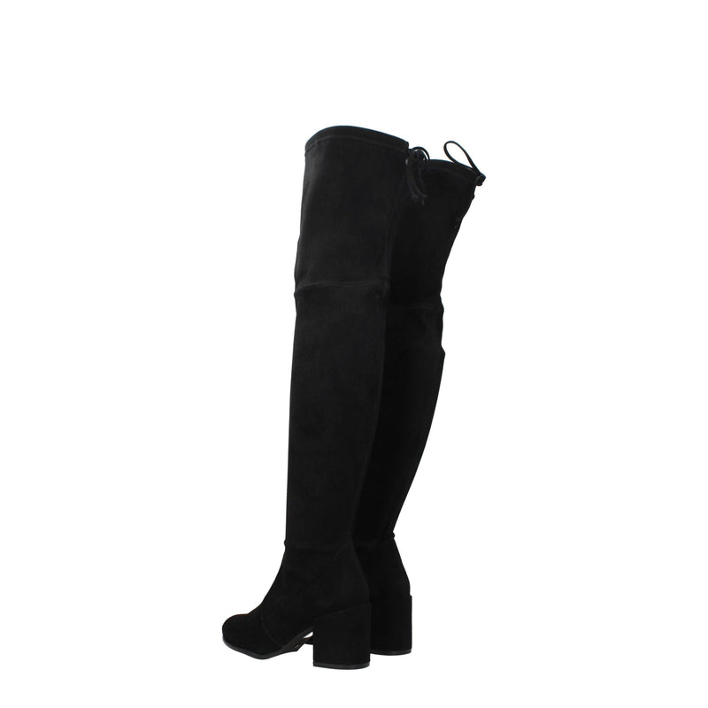 Black Leather Over The Knee Stuart Weitzman