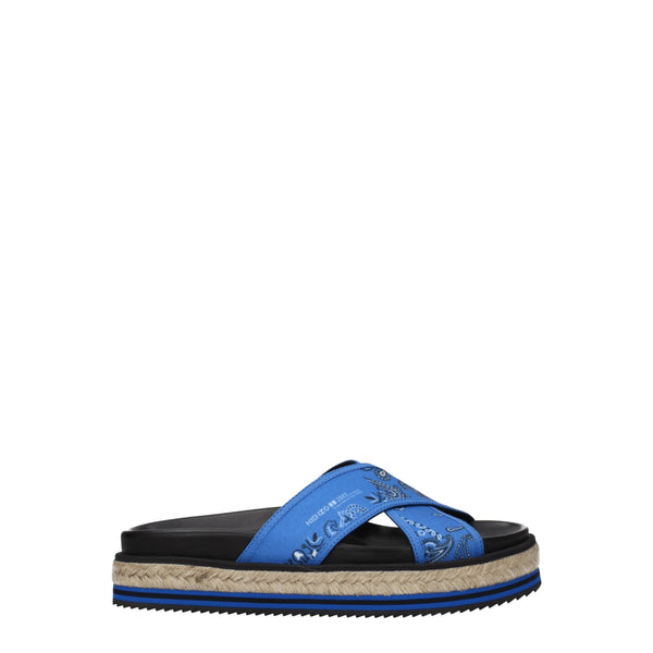 Blue Fabric Slippers Sandals Kenzo