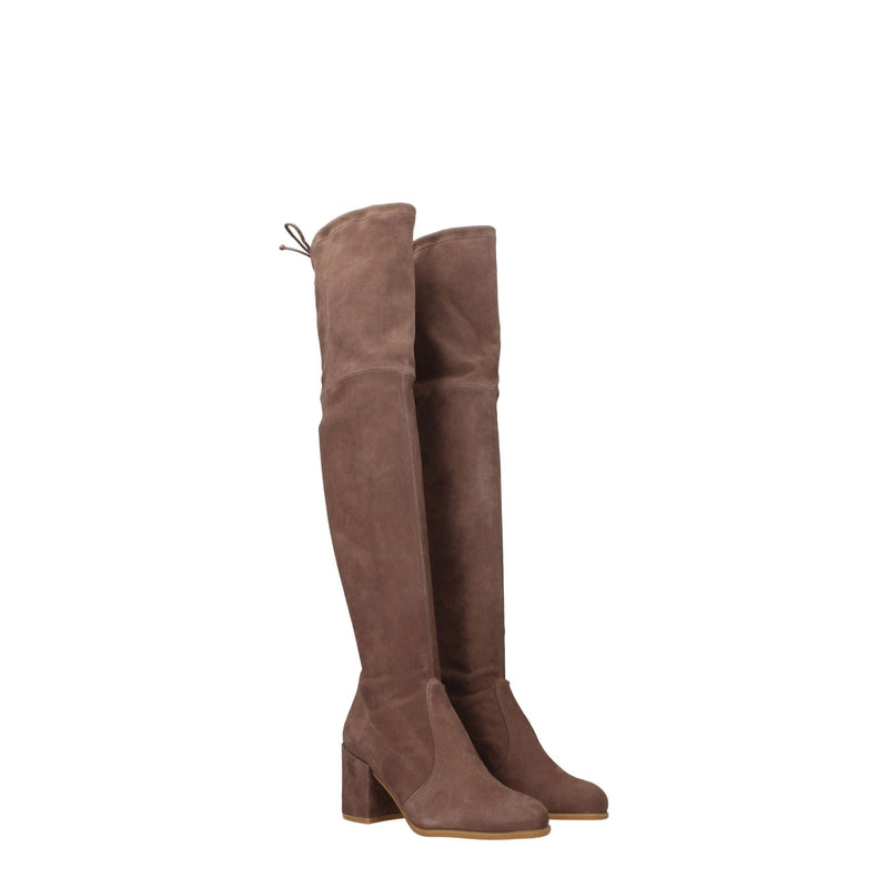 Beige Leather Boot Stuart Weitzman