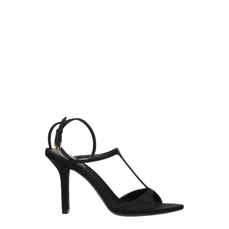 Black Satin Stiletto Heels Sandals Givenchy