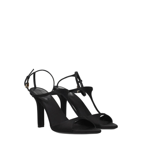 Black Satin Stiletto Heels Sandals Givenchy