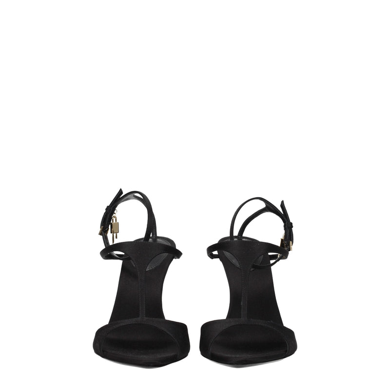 Black Satin Stiletto Heels Sandals Givenchy