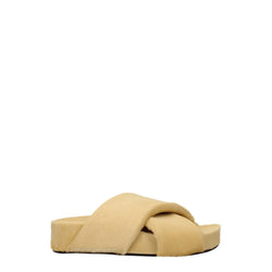 Beige Horsehair Slippers Sandals Jil Sander
