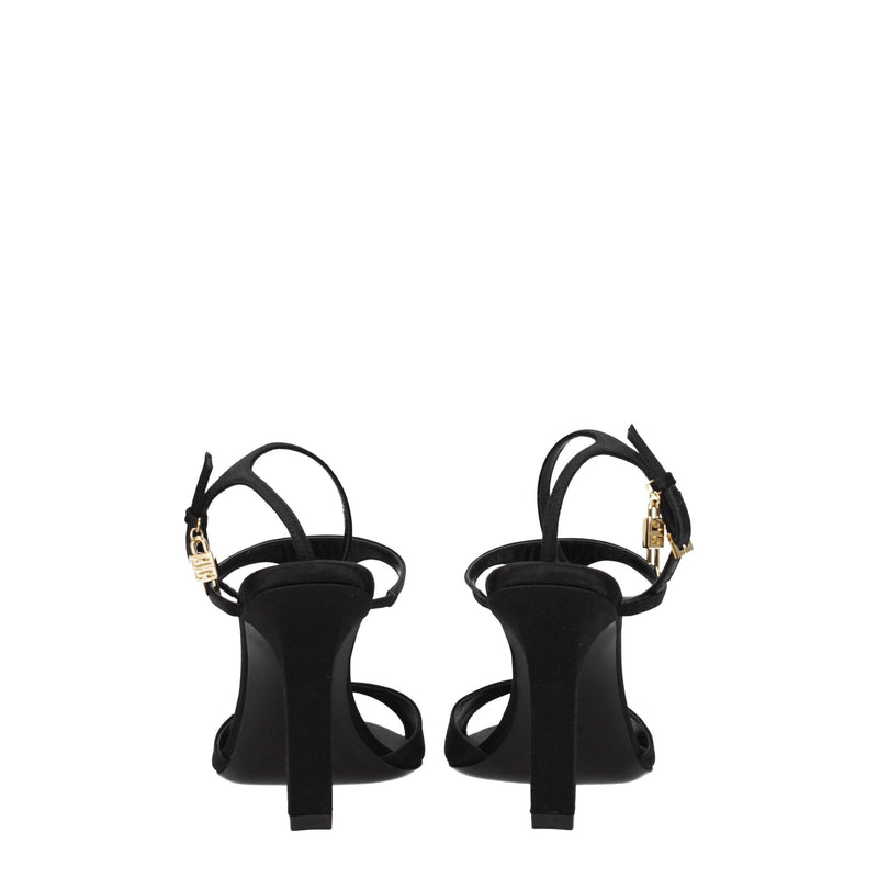 Black Satin Stiletto Heels Sandals Givenchy