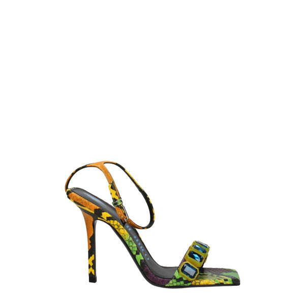 Multicolor Leather Stiletto Heels Sandals The Attico