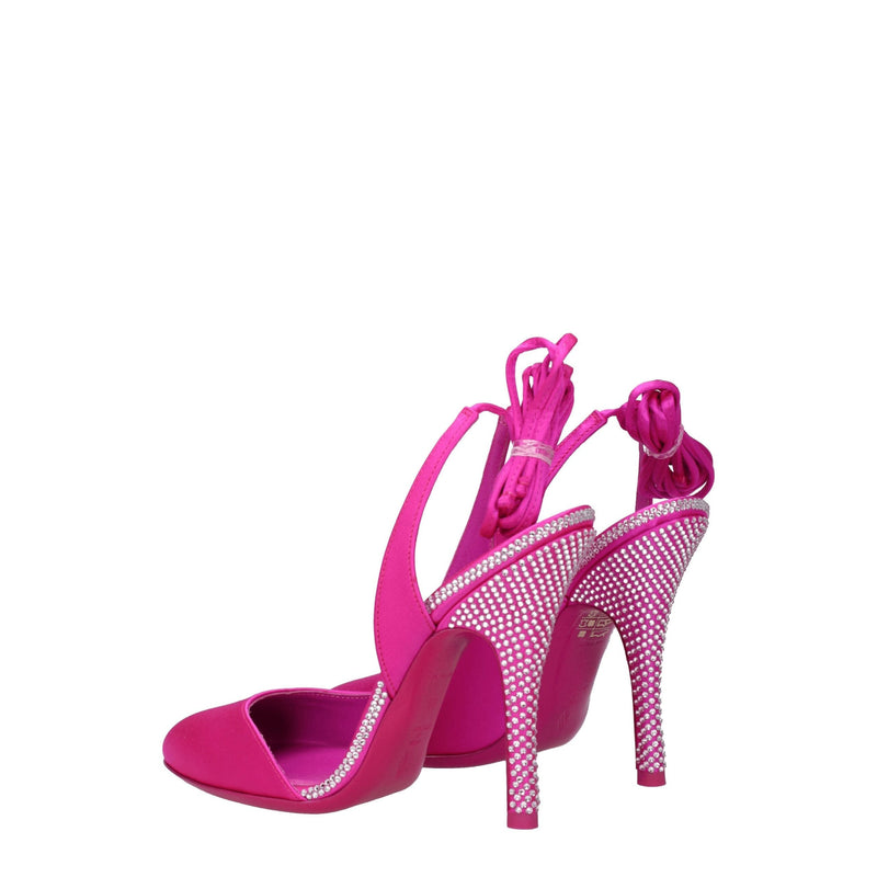 Pink Satin Stiletto Heels Sandals The Attico
