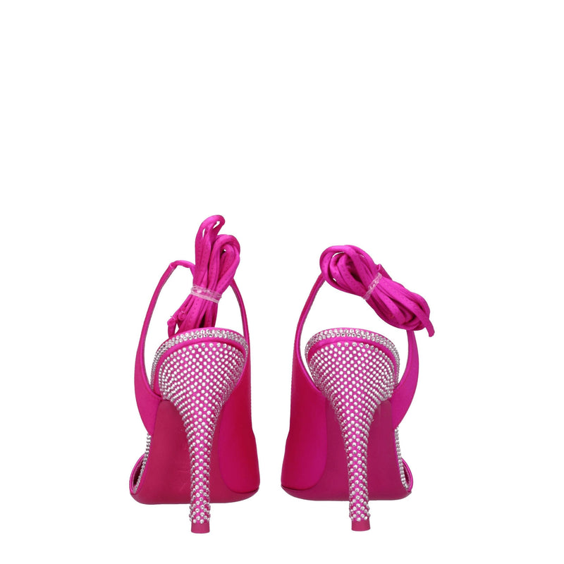Pink Satin Stiletto Heels Sandals The Attico