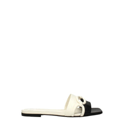 Black Leather Slippers Sandals Valentino Garavani