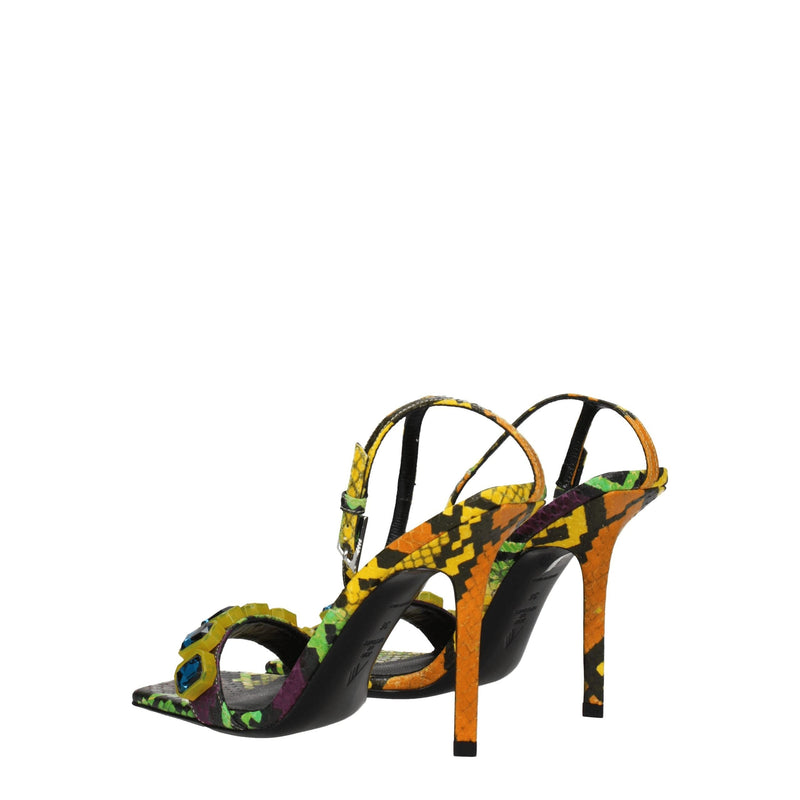 Multicolor Leather Stiletto Heels Sandals The Attico