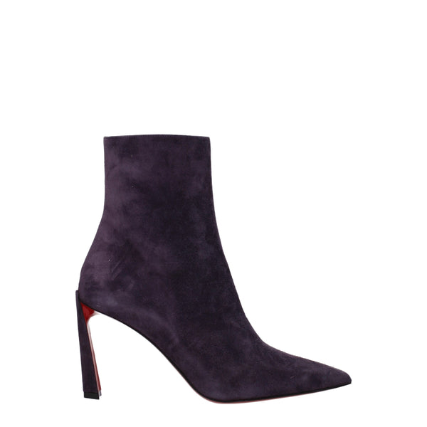Purple Leather Ankle Boots Christian Louboutin