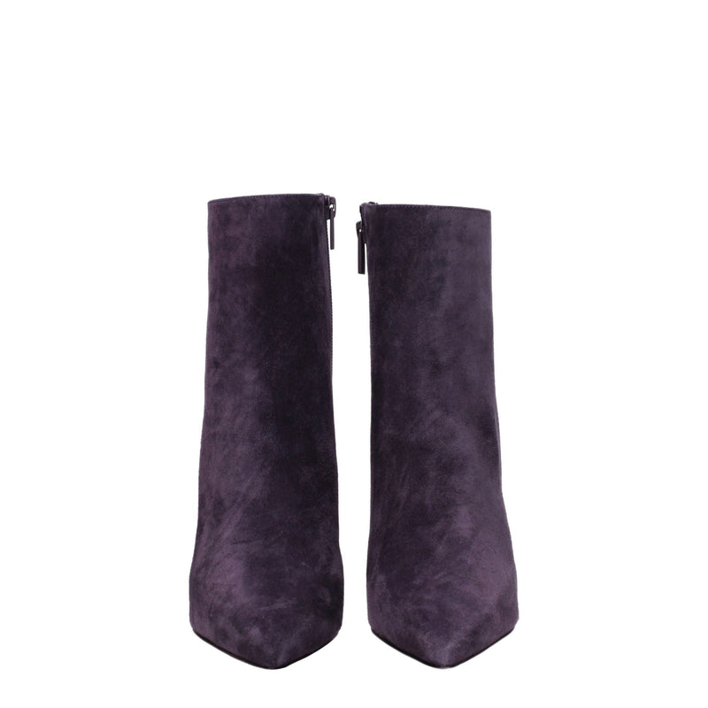 Purple Leather Ankle Boots Christian Louboutin