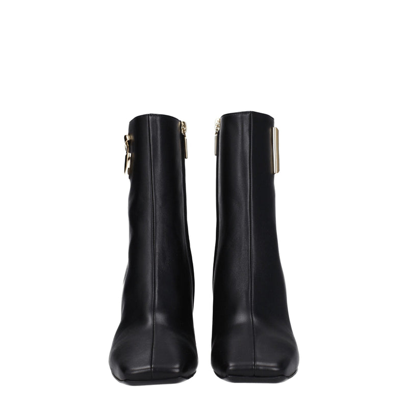 Black Leather Ankle Boots Dolce & Gabbana