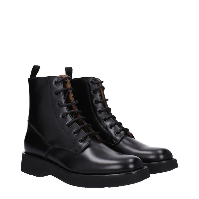 Black Leather Ankle Boots Church's