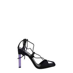 Black Fabric Stiletto Heels Sandals The Attico