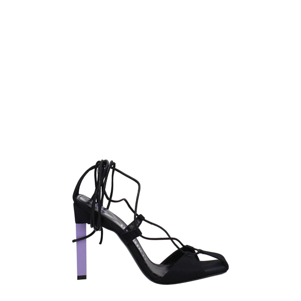 Black Fabric Stiletto Heels Sandals The Attico