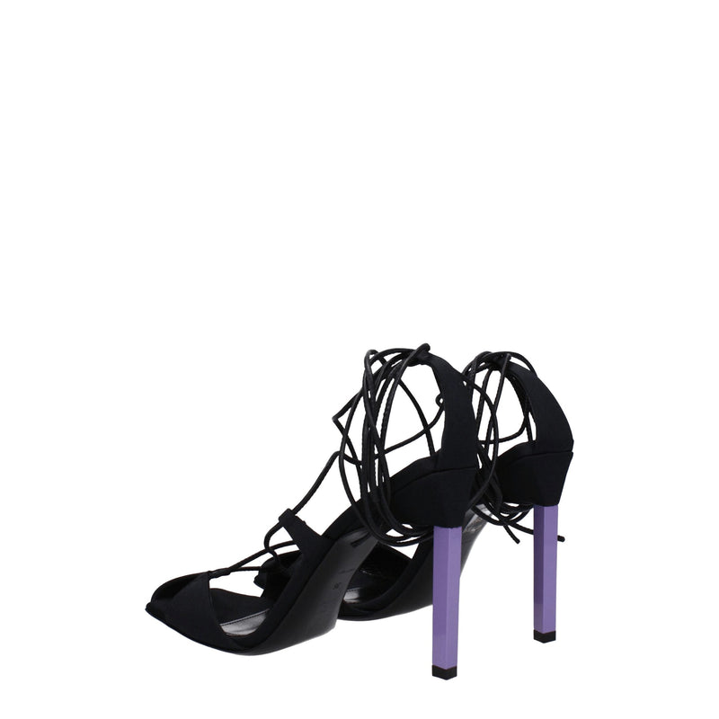 Black Fabric Stiletto Heels Sandals The Attico