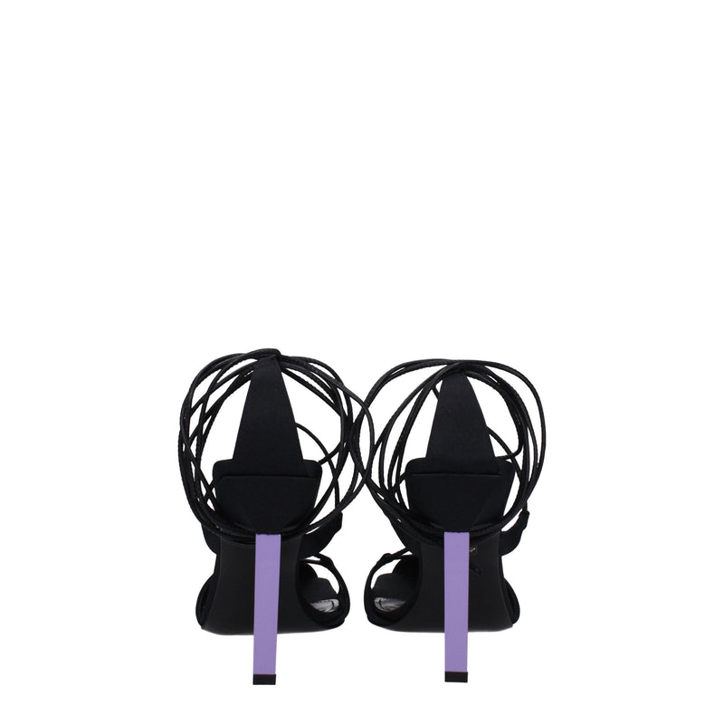 Black Fabric Stiletto Heels Sandals The Attico