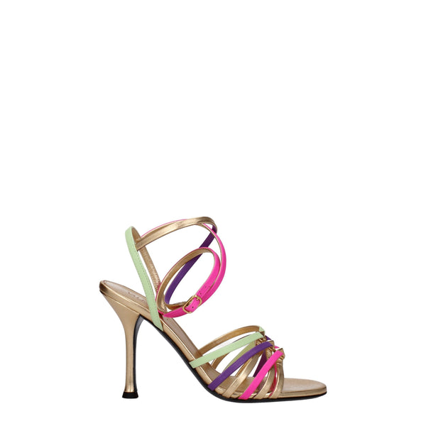 Multicolor Leather Stiletto Heels Sandals Valentino Garavani