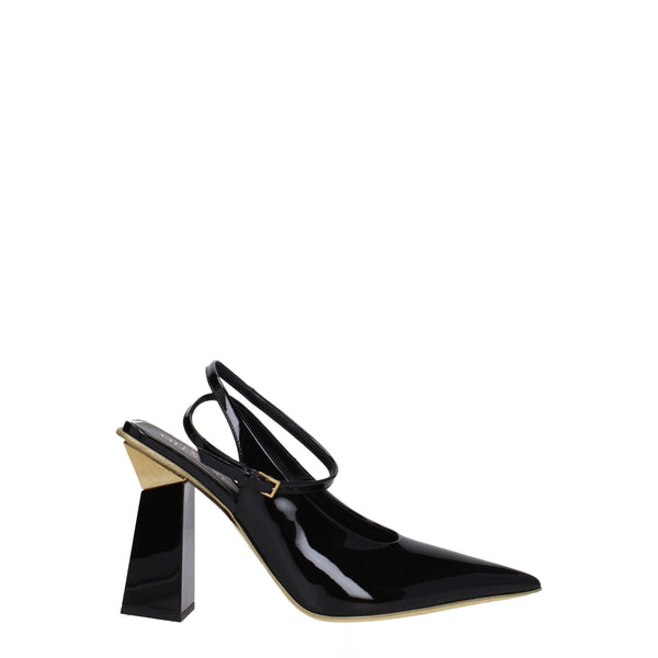 Black Leather Sandals Valentino Garavani