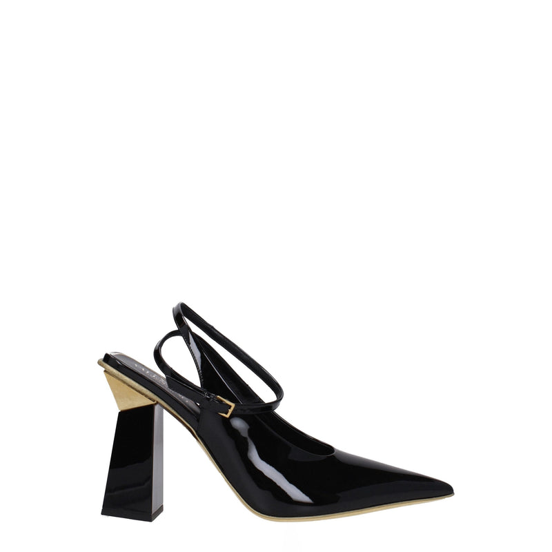 Black Leather Sandals Valentino Garavani