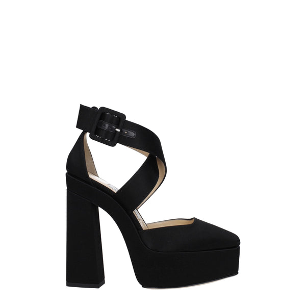 Black Satin Platforms Jimmy Choo