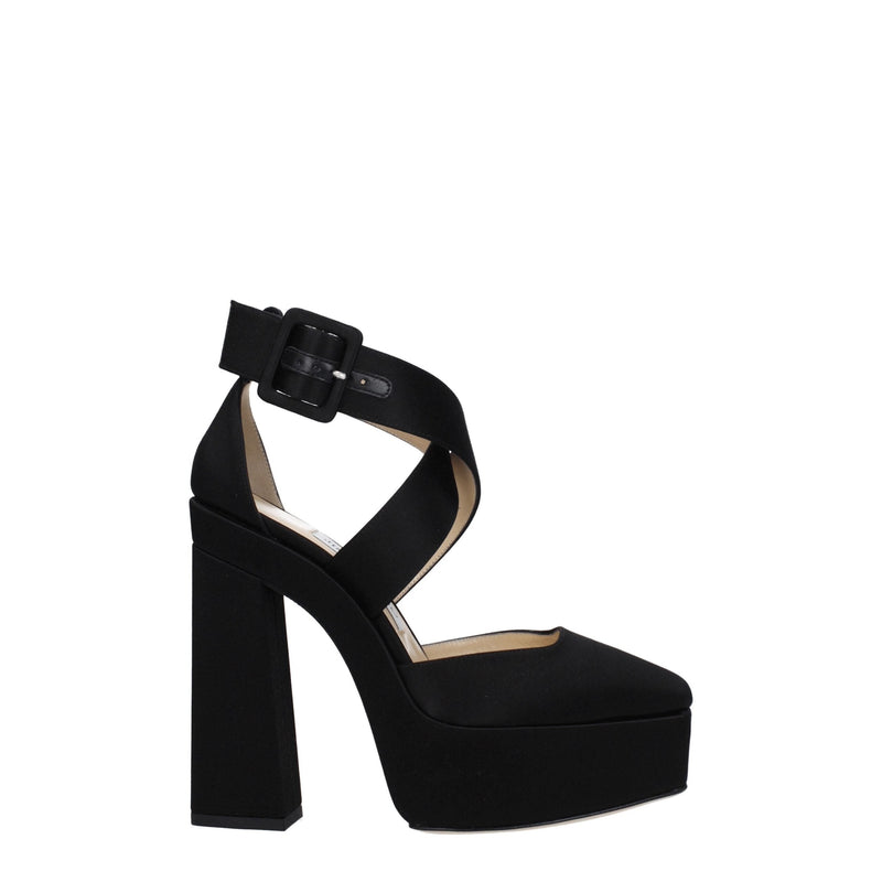 Black Satin Platforms Jimmy Choo