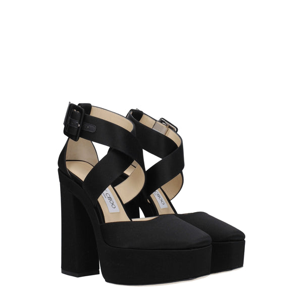Black Satin Platforms Jimmy Choo