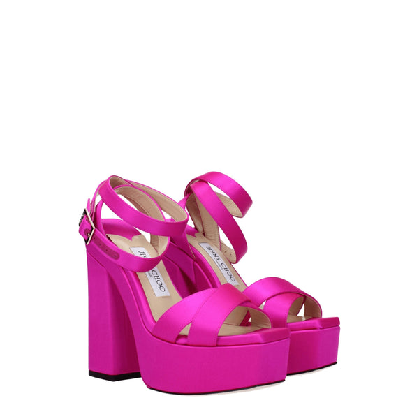 Pink Satin Platforms Jimmy Choo