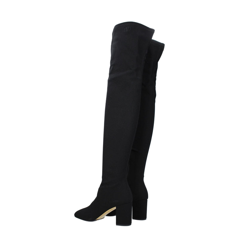 Black Fabric Over The Knee Valentino Garavani