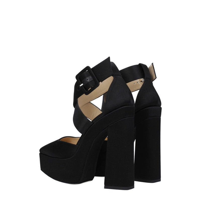 Black Satin Platforms Jimmy Choo