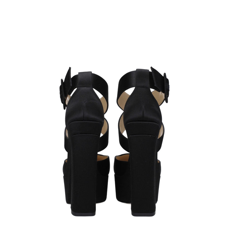 Black Satin Platforms Jimmy Choo