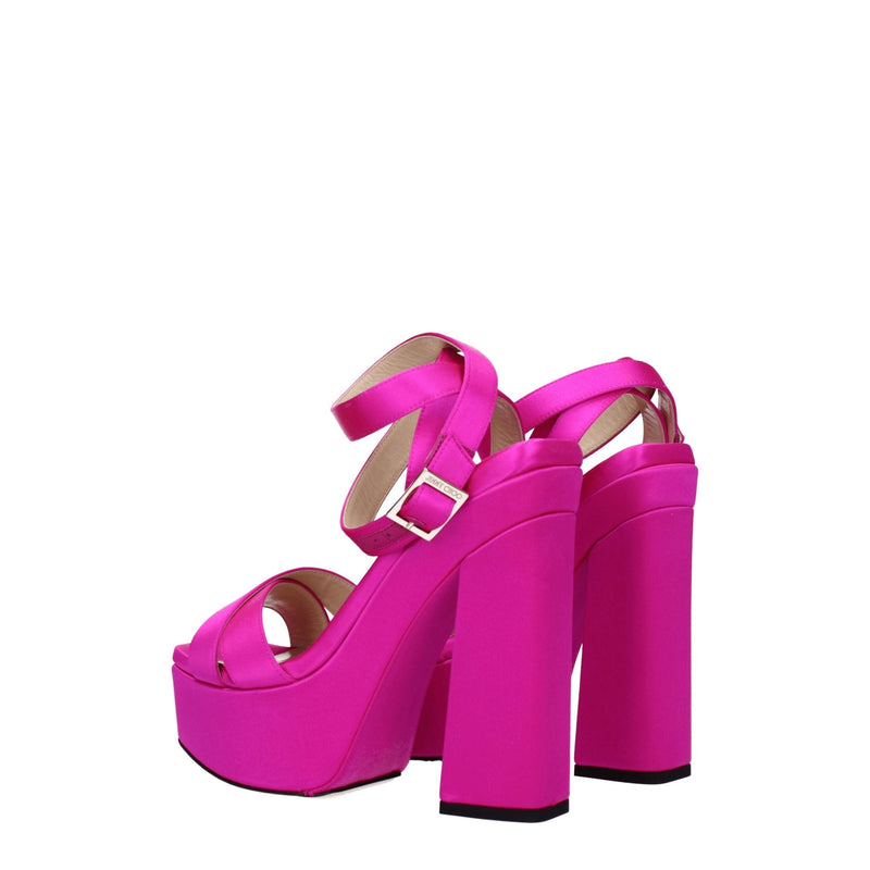 Pink Satin Platforms Jimmy Choo