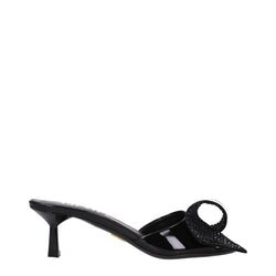 Black Leather Sandals Prada