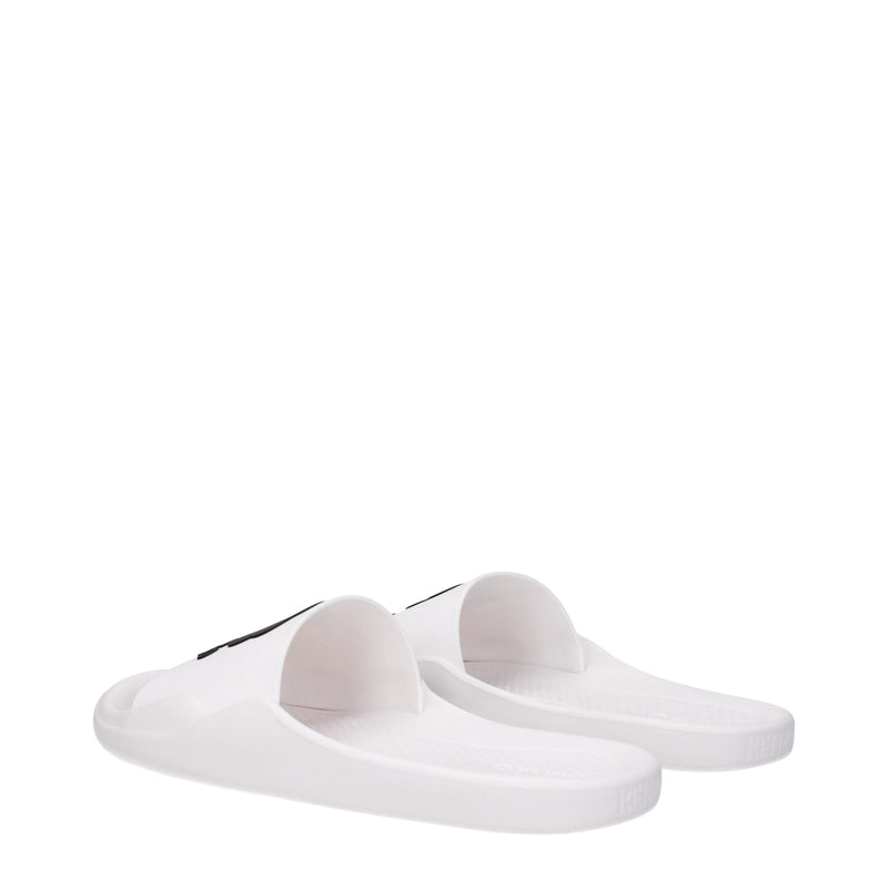 White Cotton Slippers Sandals Kenzo